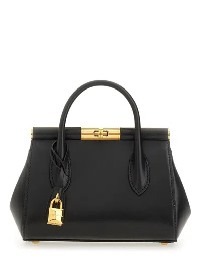 Dolce & Gabbana Marlene Small Leather Tote Bag In Nero