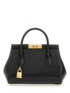 Dolce & Gabbana Marlene Small Leather Top-handle Bag With Chain Strap In Black