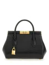 Dolce & Gabbana Marlene Small Leather Top-handle Bag With Chain Strap In Black