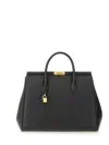 Dolce & Gabbana Black Leather Marlene Handbag In Multicolour