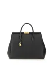Dolce & Gabbana Structured Leather Shoulder Bag Padlock In Multicolour