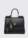 Dolce & Gabbana Medium Sicily Leather Handbag With Structured Design In Black