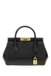 Dolce & Gabbana Marlene Small Leather Top-handle Bag With Chain Strap In Black
