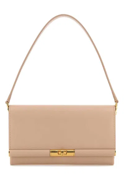 Dolce & Gabbana Small Marlene Satin Shoulder Bag In Dark Beige