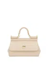 Dolce & Gabbana Small Sicily Dauphine Leather Bag In Pink