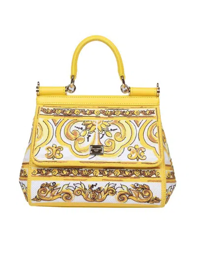 Dolce & Gabbana Handbag From The Sicily Line In White