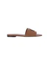 Dolce & Gabbana Handcrafted Leather Sandals With Ankle Strap In Brown