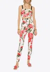 Dolce & Gabbana Happy Garden Cropped Top In Multicolor