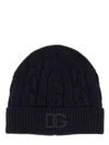 Dolce & Gabbana Logo-embroidered Ribbed-knit Beanie In Blue