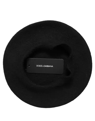 Dolce & Gabbana Hat10015 Wool And Cashmere Beret In Black