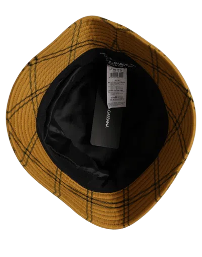Dolce & Gabbana Hat10031 Check-pattern Cotton Bucket Hat In Brown