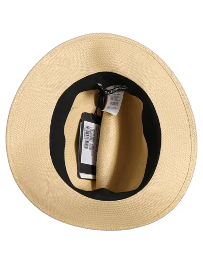 Dolce & Gabbana Hat10092 Paper Straw Fedora In Beige