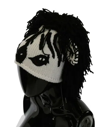 Dolce & Gabbana Hat20056 Knitted Cashmere Animal Design Beanie In Gold