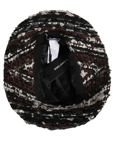 Dolce & Gabbana Hat9880 Tweed Bucket Hat In Black