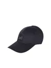Dolce & Gabbana Distressed Black Baseball Cap With Logo Plaque In Blue