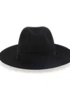 Dolce & Gabbana Logo Fedora Hat In Lapin Felt In Nero