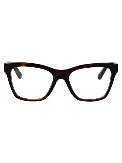 Dolce & Gabbana Havana Acetate Glasses In Transparent