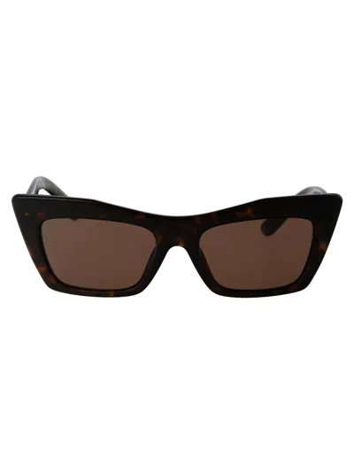 Dolce & Gabbana Havana Acetate Sunglasses In Black