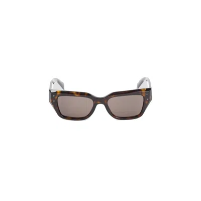 DOLCE & GABBANA DOLCE & GABBANA HAVANA BROWN ACETATE SUNGLASSES