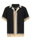 Dolce & Gabbana Men Hawaii Shirt With Logo And Striped Print In Multi
