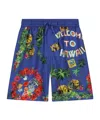 Dolce & Gabbana Hawaiian-print Bermuda Shorts In Blue