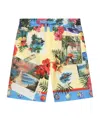 Dolce & Gabbana Hawaiian-print Bermuda Shorts In Multicolor