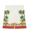 Dolce & Gabbana Hawaiian-print Bermuda Shorts In White