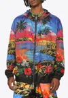Dolce & Gabbana Hawaiian Print Windbreaker Jacket In Multicolor