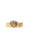Dolce & Gabbana Heart-buckle Embellished Belt In Nude