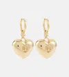 Dolce & Gabbana Heart Dg Drop Earrings In Gold
