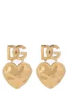 Dolce & Gabbana Heart Pendant Earrings In Gold
