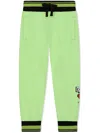 Dolce & Gabbana Heart-logo-print Track Pants In Green