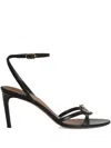 Dolce & Gabbana Sandals Thin Straps Stiletto Heel Heart In Black