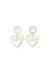 Dolce & Gabbana Stylish Brass & Plexiglass Earrings Clips In White