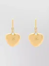 Dolce & Gabbana Heart-shaped Drop Earrings With Polished Finish
