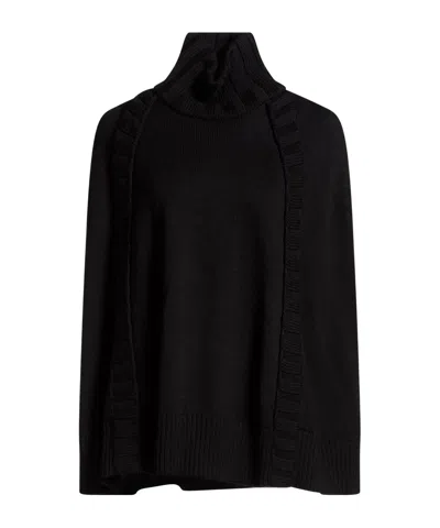 Dolce & Gabbana Heavy-weight Knit Cloaks In Black