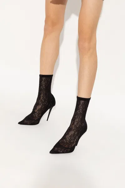 DOLCE & GABBANA DOLCE & GABBANA HEELED ANKLE BOOTS WITH LACE