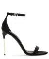 Dolce & Gabbana Keira 105mm Leather Sandals In Black