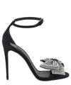 Dolce & Gabbana Rhinestone Decorative High-heeled Sandals In Black