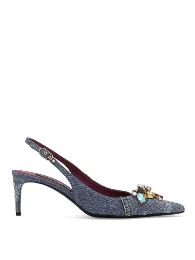 Dolce & Gabbana Heeled Sandals In Blue