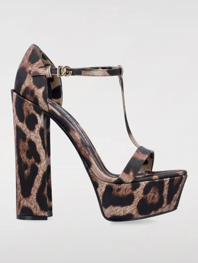 DOLCE & GABBANA HEELED SANDALS DOLCE & GABBANA WOMAN COLOR BROWN,G61113032
