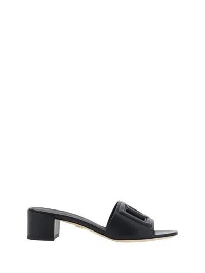Dolce & Gabbana Heeled Sandals In Nero