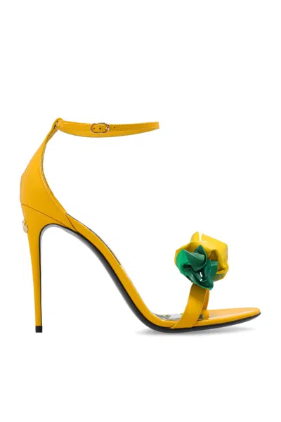 Dolce & Gabbana Heeled Sandals In Yellow