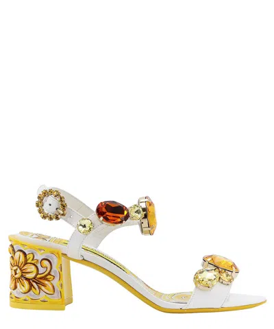 Dolce & Gabbana Heeled Sandals In Yellow