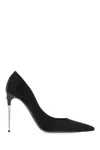 Dolce & Gabbana Silk Satin Pointed Toe Pumps With Transparent Stiletto Heel