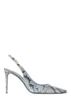 Dolce & Gabbana Multicolor Python Pumps In Azurroglycine