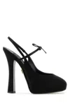 Dolce & Gabbana Vally 105 Satin Slingback Pumps In Black