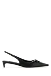 Dolce & Gabbana Mun 30 Croc-embossed Leather Slingback Pumps In Black