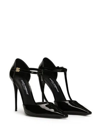DOLCE & GABBANA DOLCE & GABBANA T-BAR PATENT LEATHER PUMPS