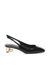 Dolce & Gabbana Black Décolleté With Dg Logo On The Heel In Black